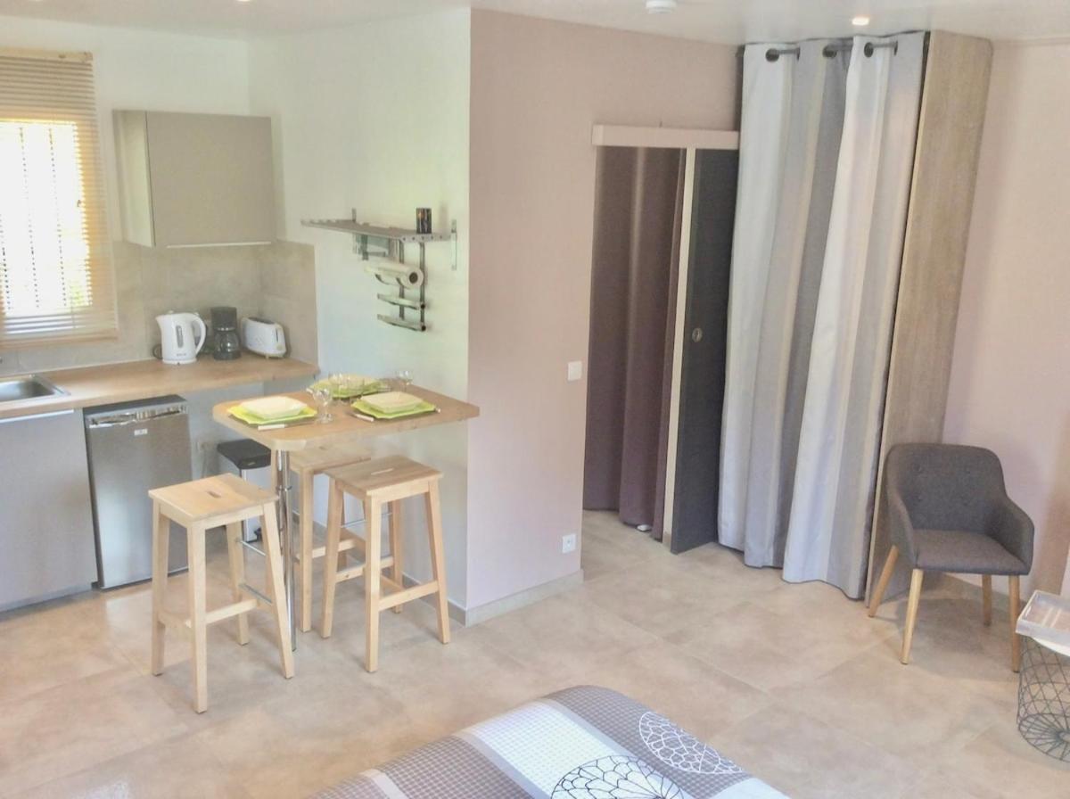 Studio Pied Village Eze - Dans Villa Recente - Parking Gratuit Eksteriør billede