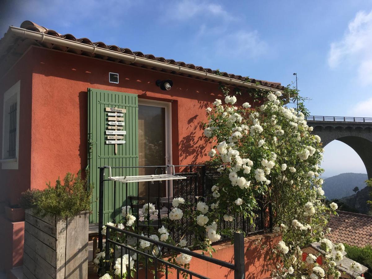 Studio Pied Village Eze - Dans Villa Recente - Parking Gratuit Eksteriør billede